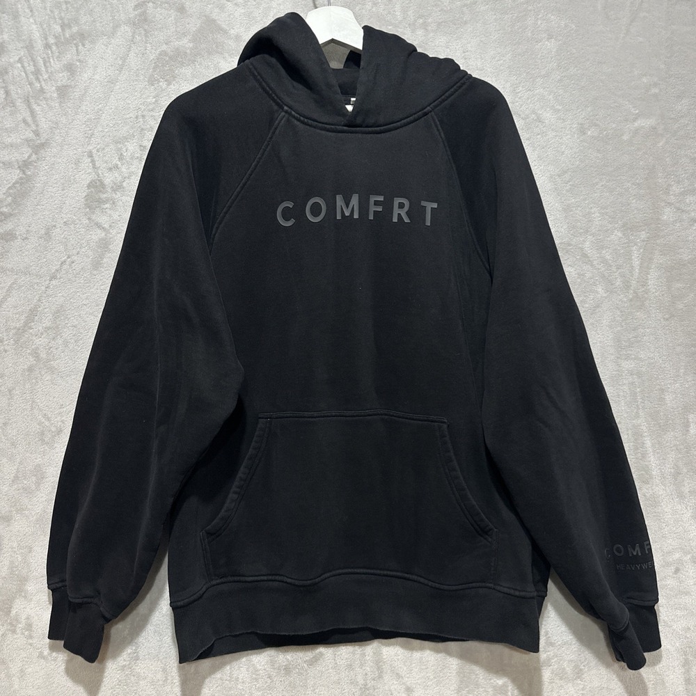 Comfrt Hoodie Black Obsidian Tranquil Heavyweight Size L Pullover Oversized